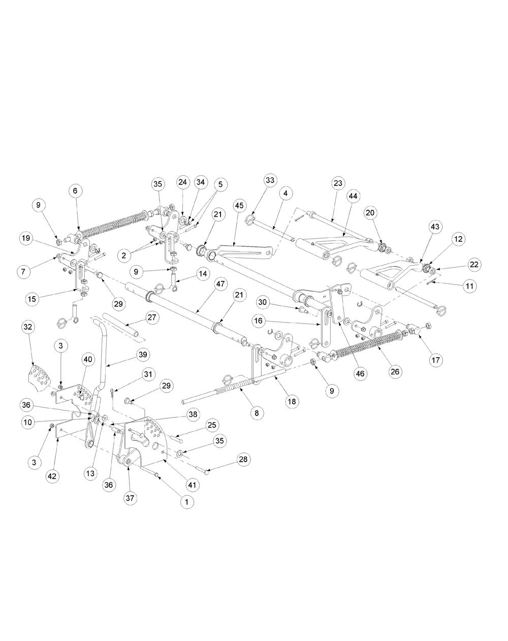 Lift Assembly Diagram and Parts List for M72-GN33 53CB5FJZ750-33HP-OHV Cub Cadet Lawn Tractor